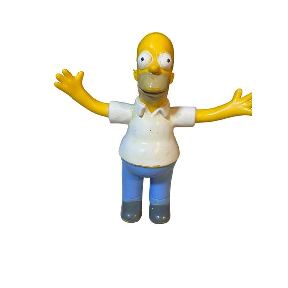 Vintage Homer Simpson 1990 Jesco Action Figure Posable 6" Rubber - Picture 1 of 12